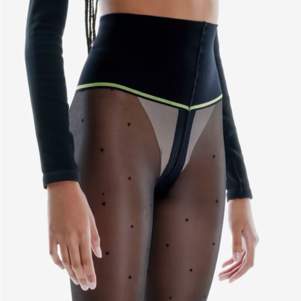 Sheertex micro dot sheer rip-resist tights size xs black